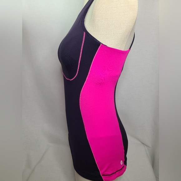 Lululemon Spin It To Win It Tank Black Swan / Raspberry Glo Light size 4 - Picture 5 of 8